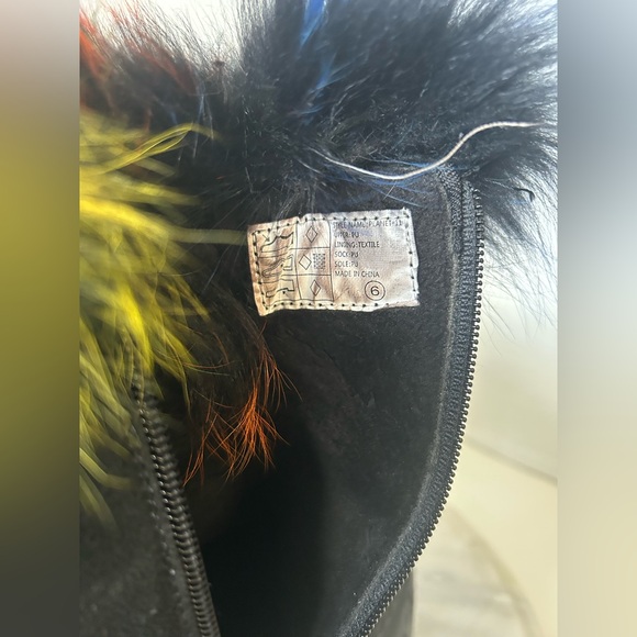 ANTHONY WANG PLANET-11 PLATFORM BOOTS NUBUCK/FAUX-FUR PLATFORM BOOTS - Picture 4 of 9